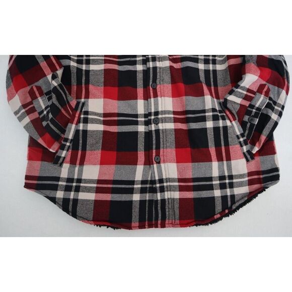 Polo Ralph Lauren Mens Sz M Multi Plaid Sherpa Fleece Lined Flannel Shacket $228 - Picture 13 of 14